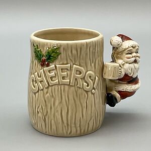 Vintage Enesco Cheers Mug Santa 1979 E-2660 Coffee Tea Eggnog